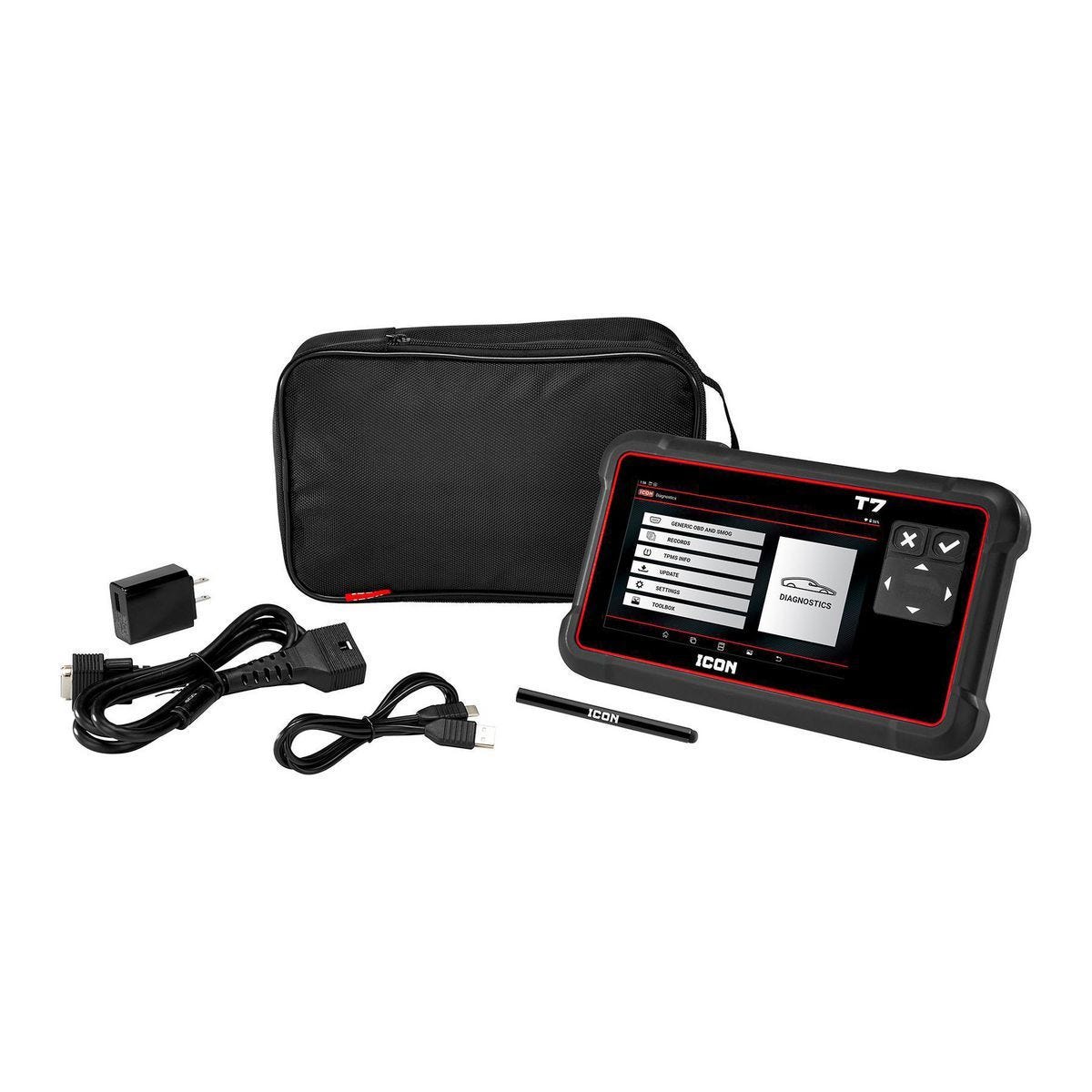 Escáner de diagnóstico profesional T7 con cable para vehículos OBDII