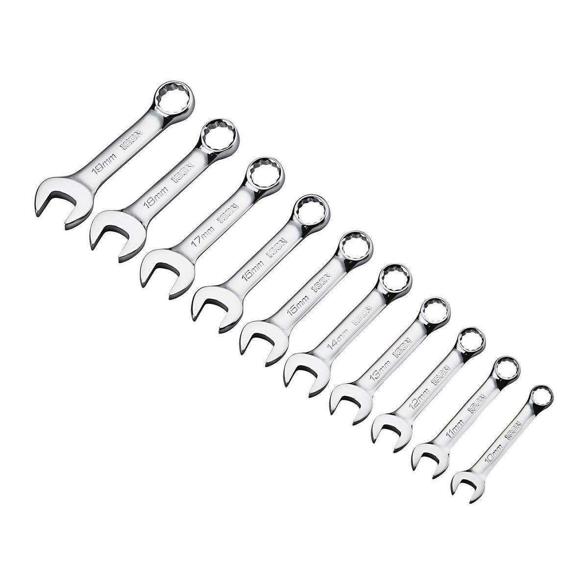 Juego profesional de llaves combinadas stubby métricas, 10 piezas | WCSTM-10