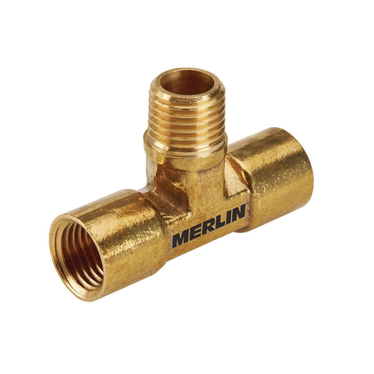 Conector T de latón de 1/4 pulg. NPT para aire | 63567