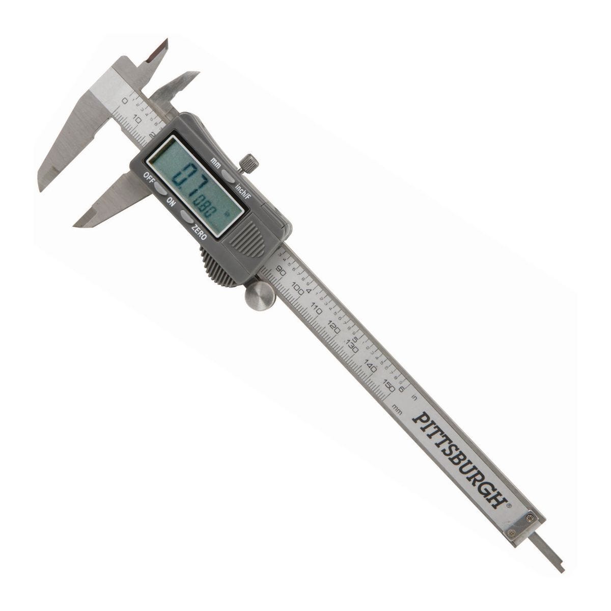 Calibrador digital de 6 pulgadas con lecturas fraccionarias SAE y métricas | 63731